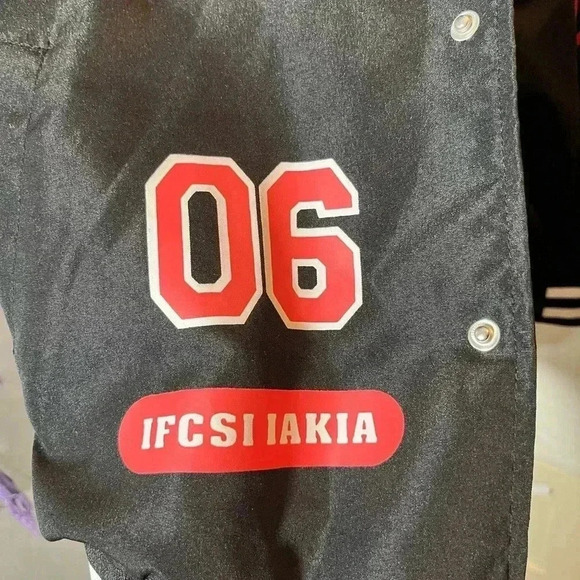 Women's Oversized Baseball Varsity Bomber Jacket with Snap Button Closure size L - Picture 6 of 13